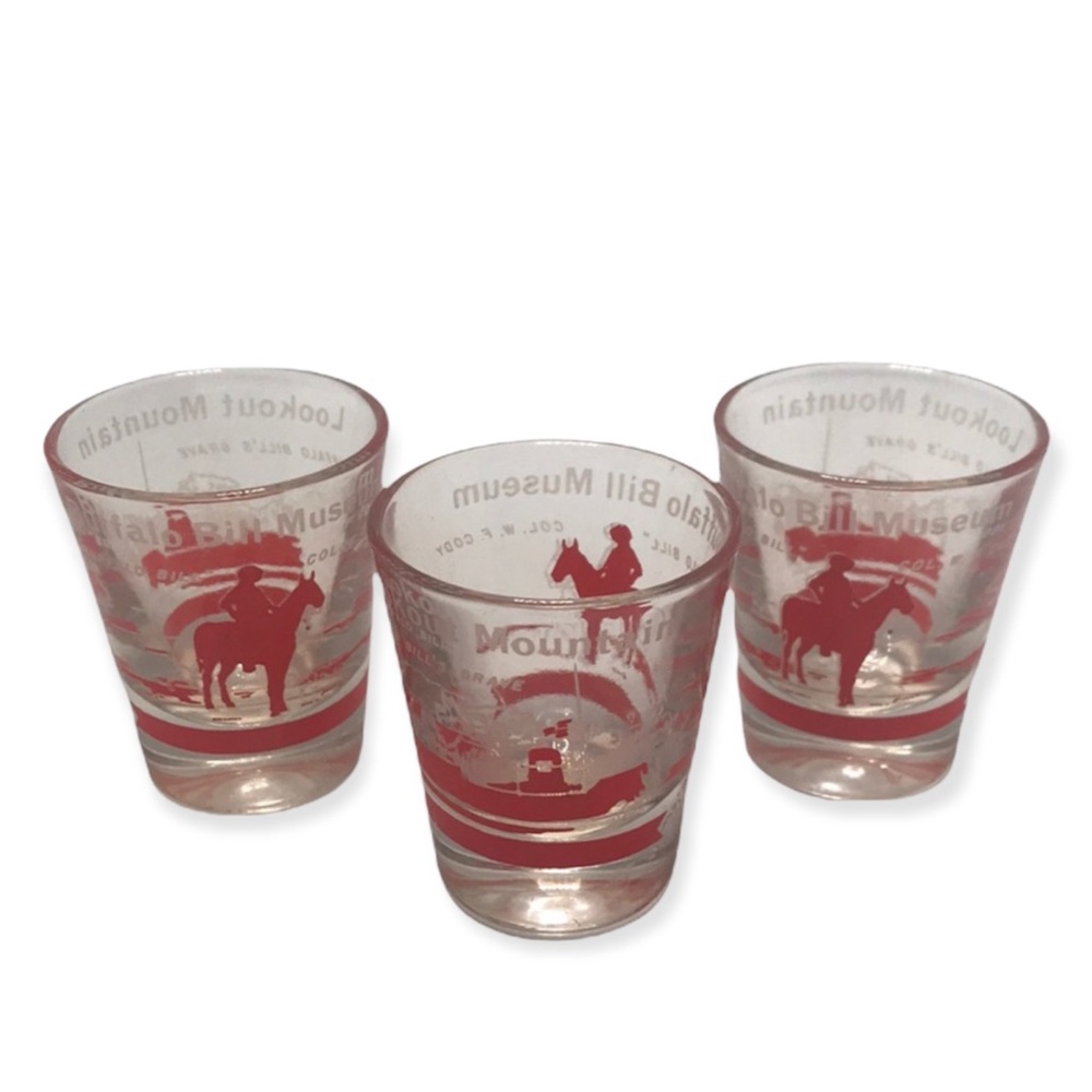 Vintage Buffalo Bill Shot Glasses